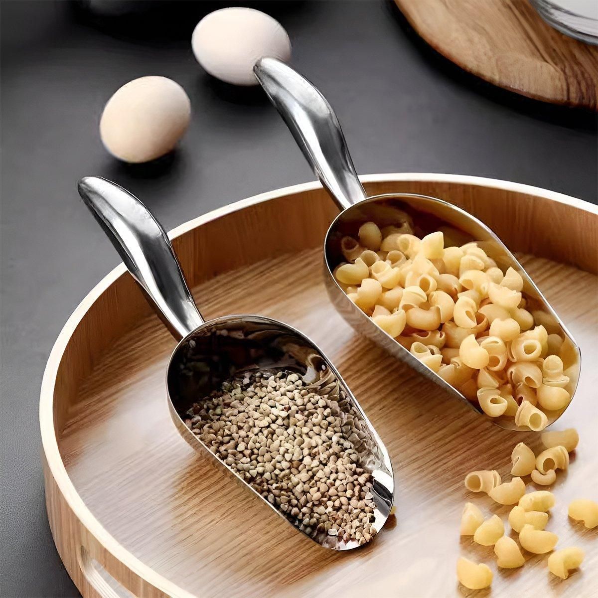 4 Sizes Aluminum Alloy Ice Shovel Flour Rice Scoop Multipurpose Kitchen Tool - L view 12