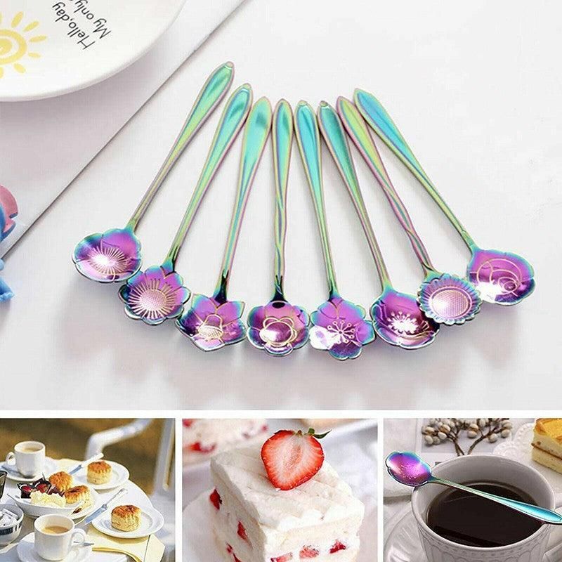 8X Spoon Long Handle Dessert Tea Coffee Mixing Spoon Stainless Steel Teaspoon view 4