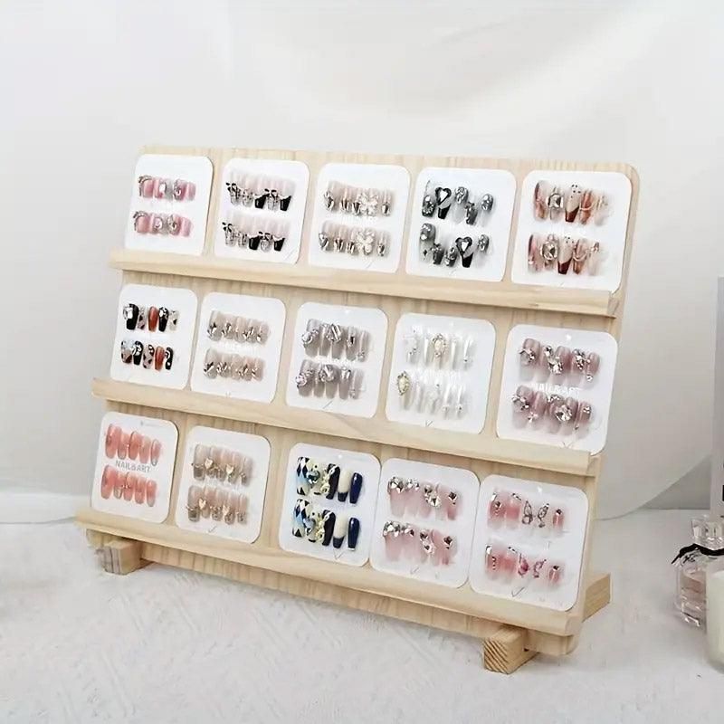 Wooden Earrings Display Rack Multi Tier Jewelry Stand Organizer Earrings view 6
