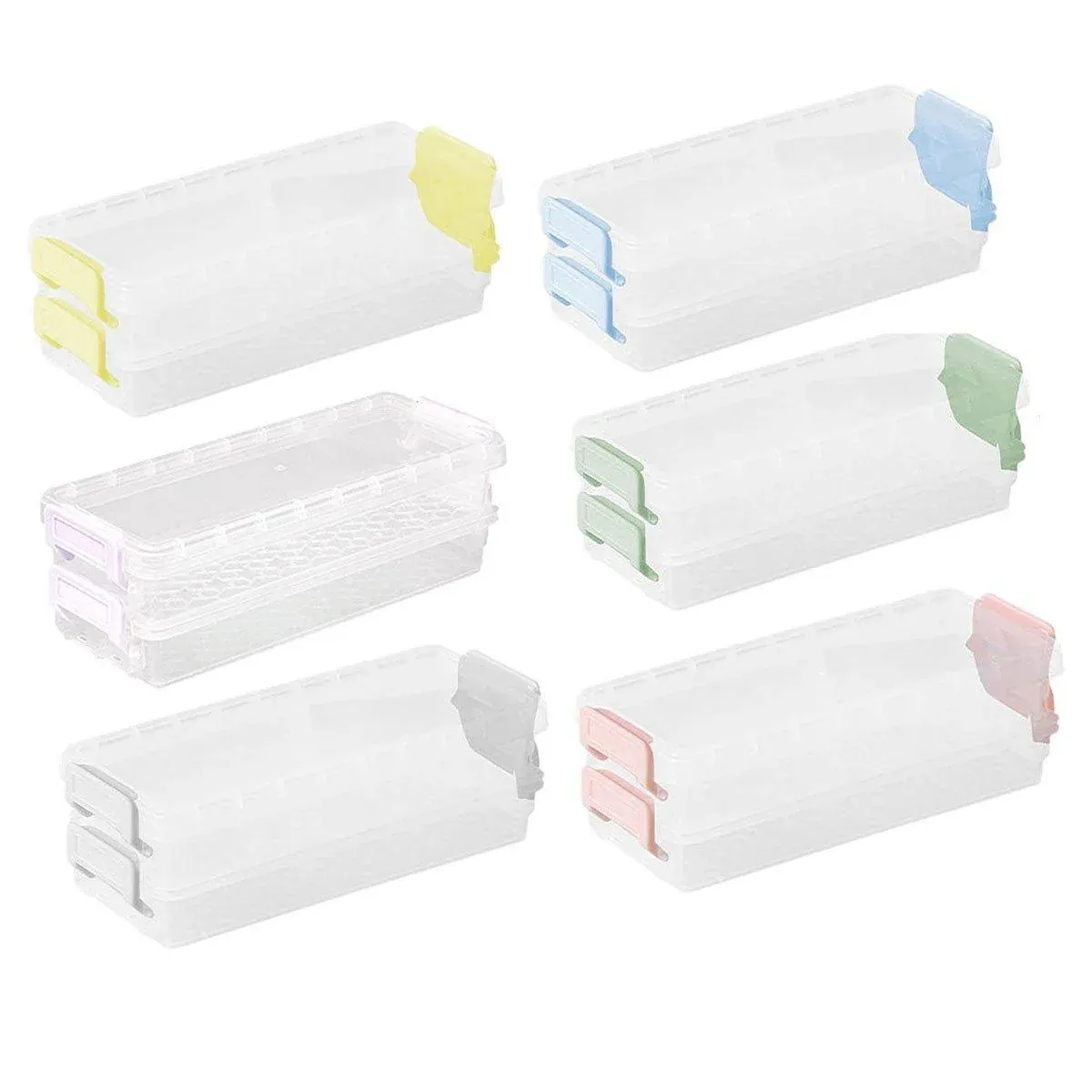 3PCS Clear Plastic Desktop Storage Box 2 Layer Holder DIY Stationery Pencil view 15