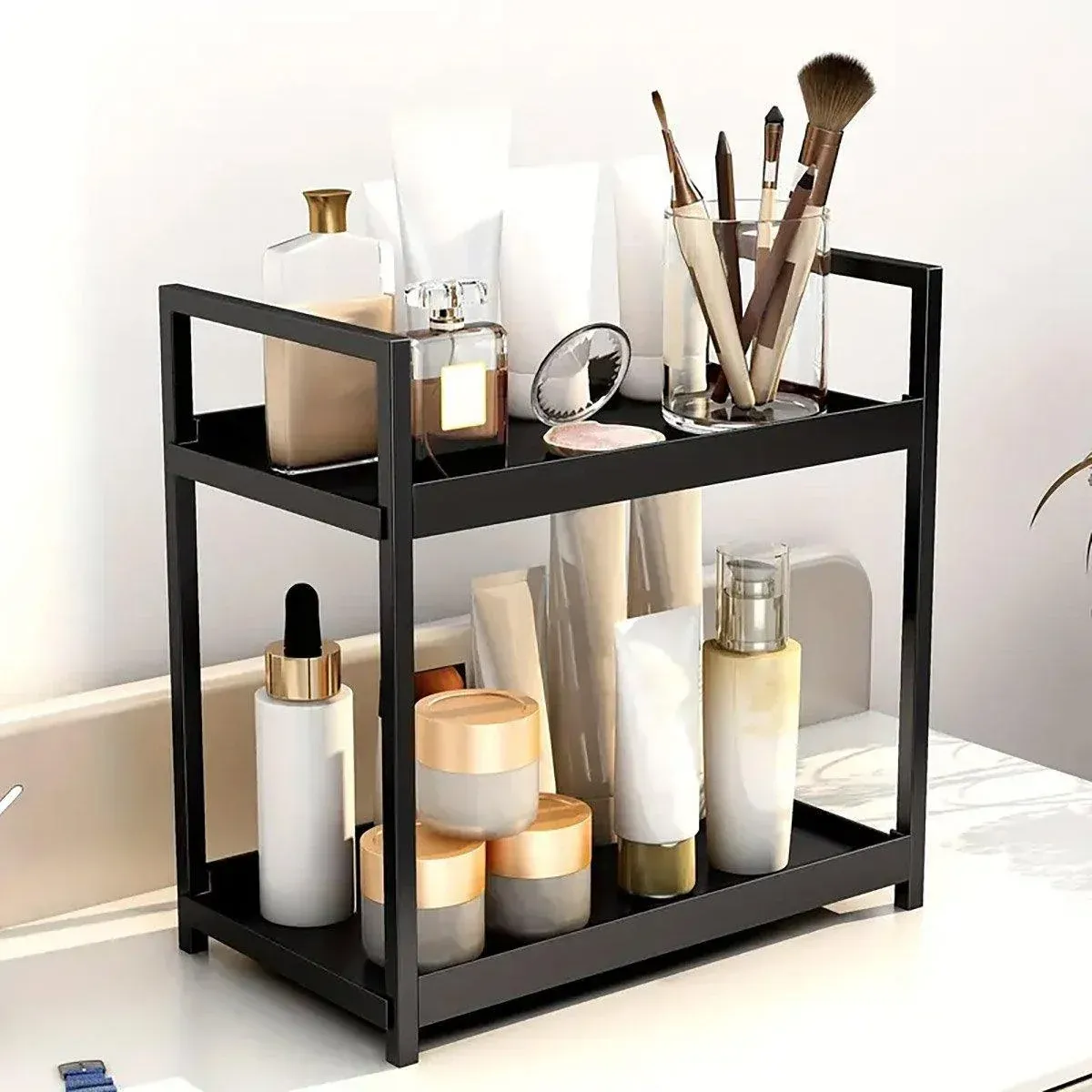 Multi-layer Cosmetic Storage Rack Desktop Organizer for Bathroom Dormitory Use view 7