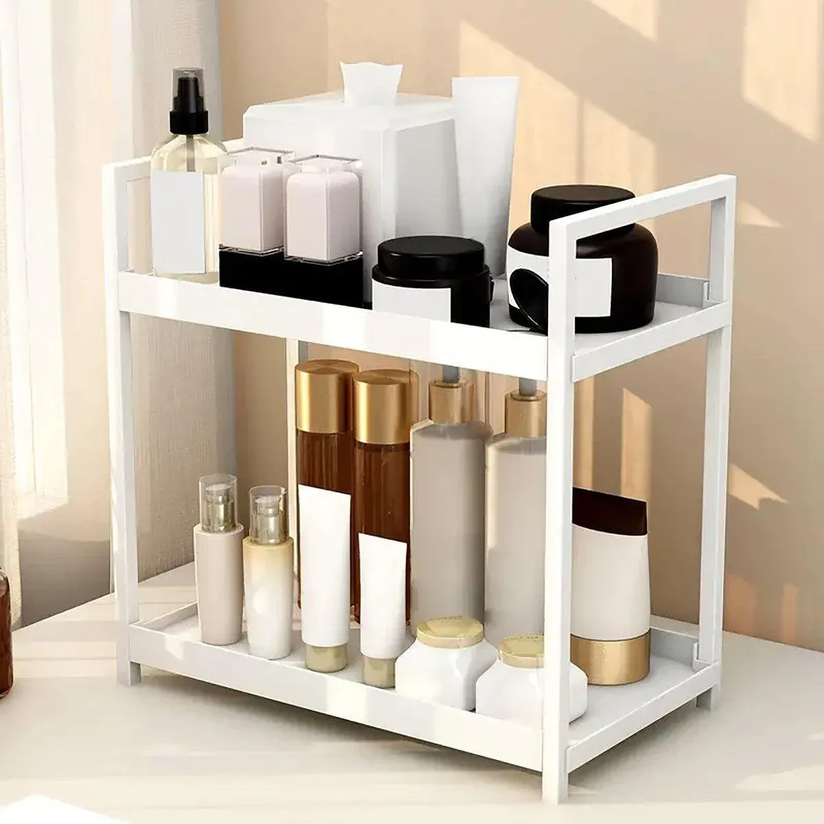 Multi-layer Cosmetic Storage Rack Desktop Organizer for Bathroom Dormitory Use view 8