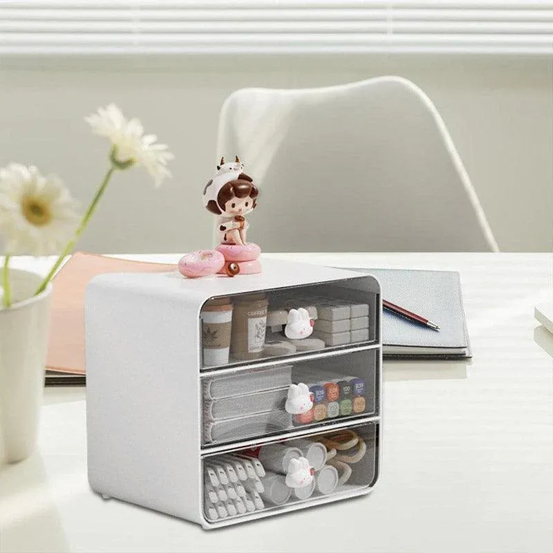 3 Tier Desktop Organizer Drawer Shelf for Office and Home Storage Supplies view 4