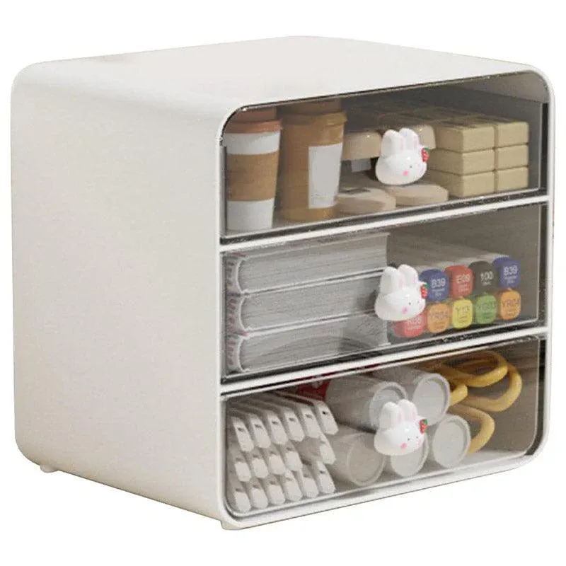 3 Tier Desktop Organizer Drawer Shelf for Office and Home Storage Supplies view 12
