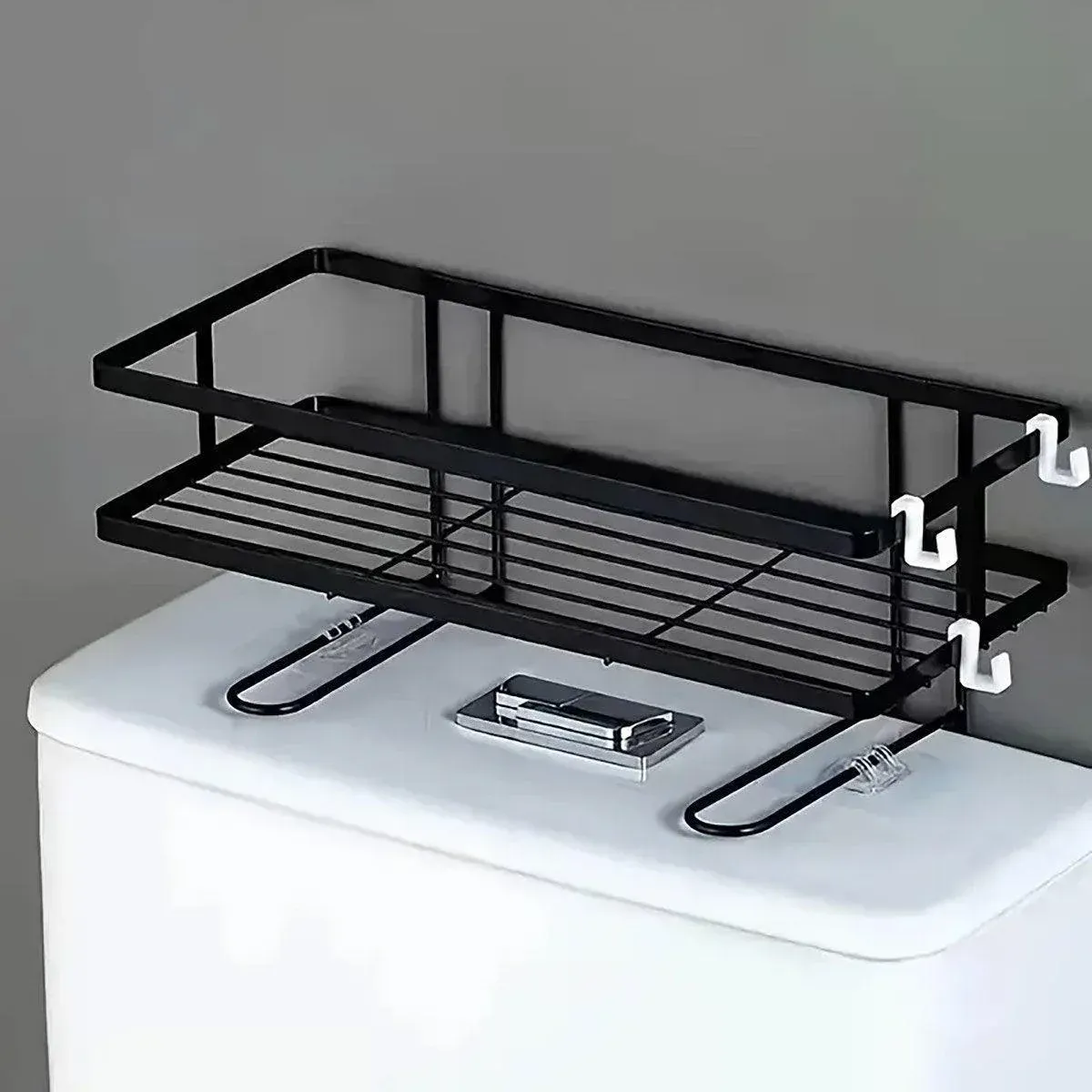 Storage Rack 1Tier Space Saver Over The Toilet Steel Bathroom Shelf Organizer view 14