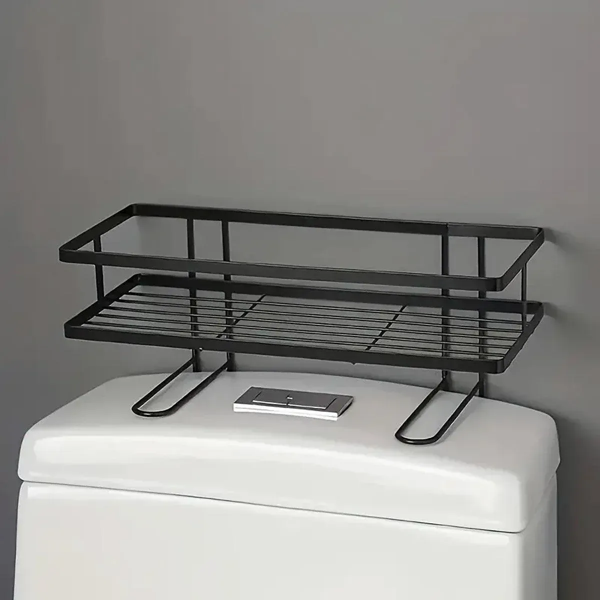 Storage Rack 1Tier Space Saver Over The Toilet Steel Bathroom Shelf Organizer view 15