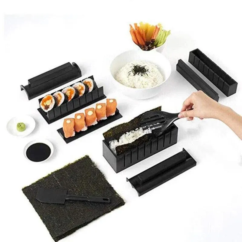 13Pcs Diy Sushi Maker Making Kit Rice Roller Mold Set For Beginners Kitchen Tool view 11