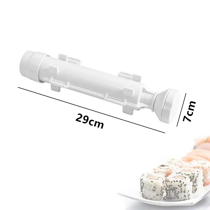 Sushi Roller Maker Tool with Tube Plunger DIY Bazooka Rice Mold for Home Kitchen view 3