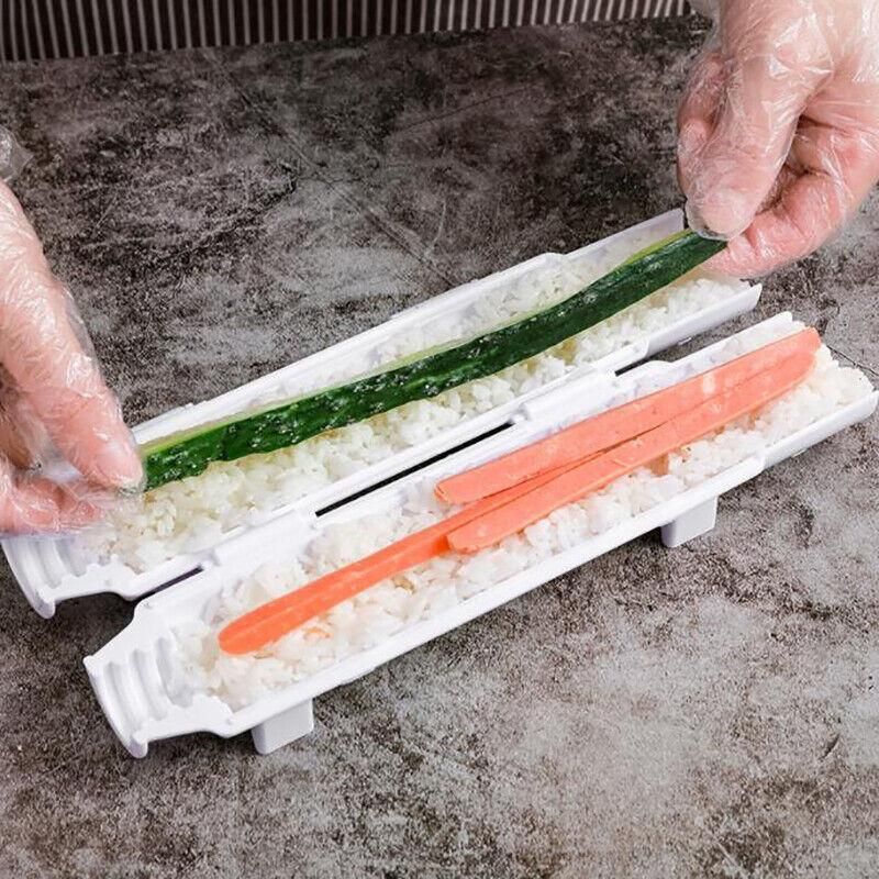 Sushi Roller Maker Tool with Tube Plunger DIY Bazooka Rice Mold for Home Kitchen view 10