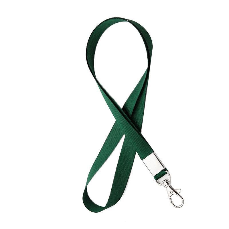 Neck Strap with Clip for ID Badge Name Tag Card Holder Lanyard - Dark Green — image 1
