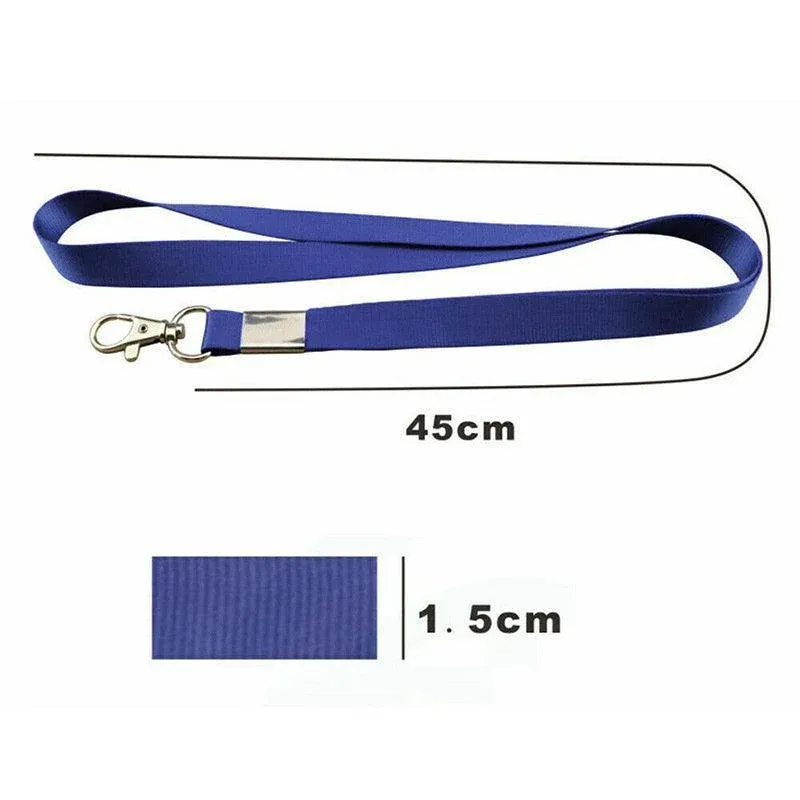 Neck Strap with Clip for ID Badge Name Tag Card Holder Lanyard - Navy Blue view 9