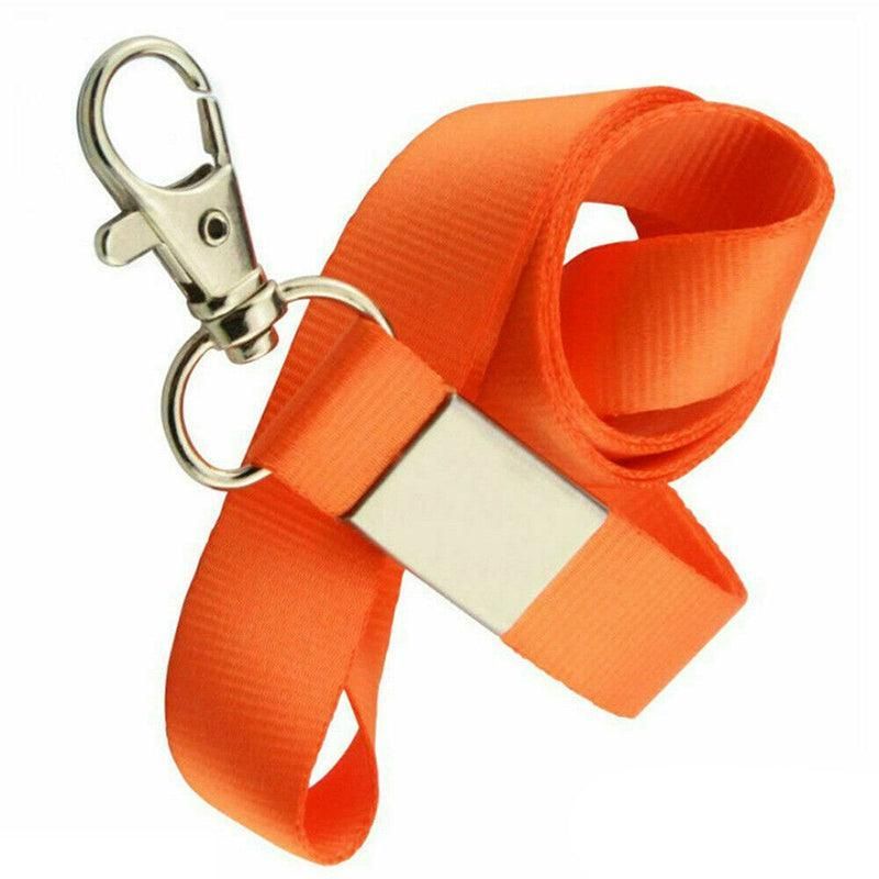 Neck Strap with Clip for ID Badge Name Tag Card Holder Lanyard - Orange — image 1