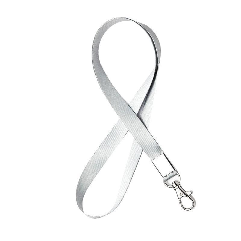 Neck Strap with Clip for ID Badge Name Tag Card Holder Lanyard - Silver Grey — image 1