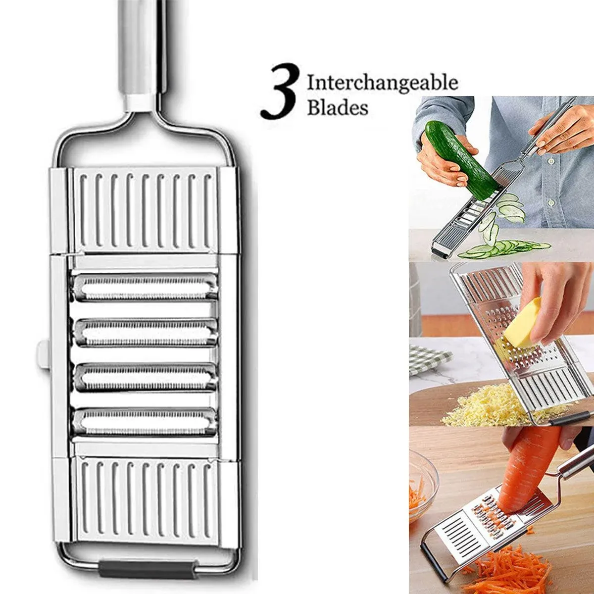 Multi-Purpose Vegetable Slicer Peeler Stainless Steel Grater Shredder Cutter view 4