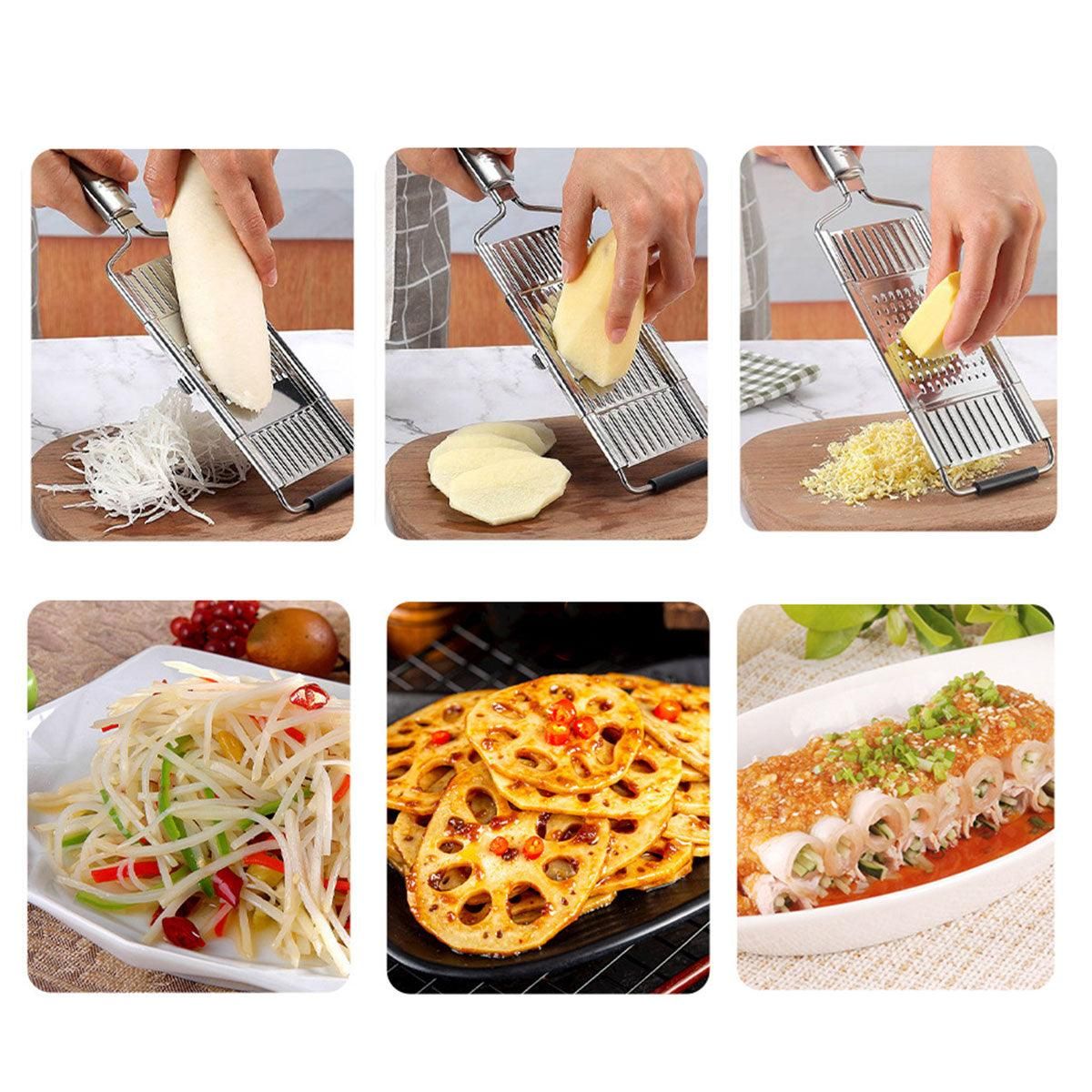 Multi-Purpose Vegetable Slicer Peeler Stainless Steel Grater Shredder Cutter view 6