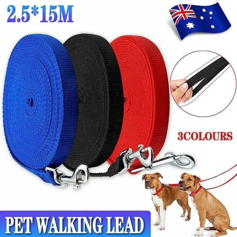 50Ft/15M Long Dog Lead Pet Puppy Leash Training Obedience Recall Walk Tracking view 2