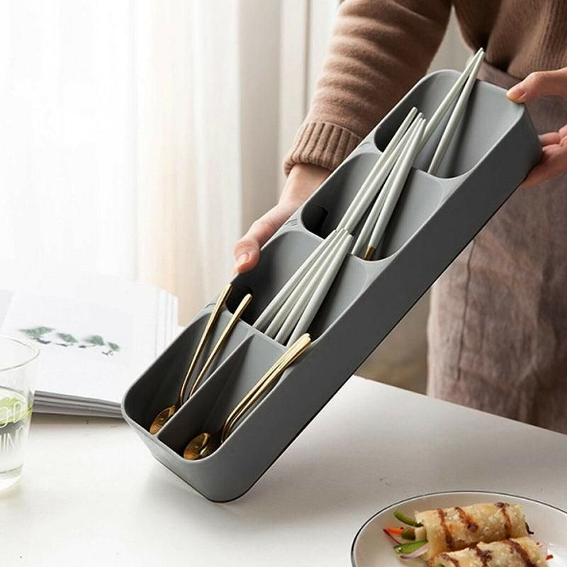 Kitchen Drawer Utensil Cutlery Tray Organizer Insert Spoon Fork Knife Divider view 8