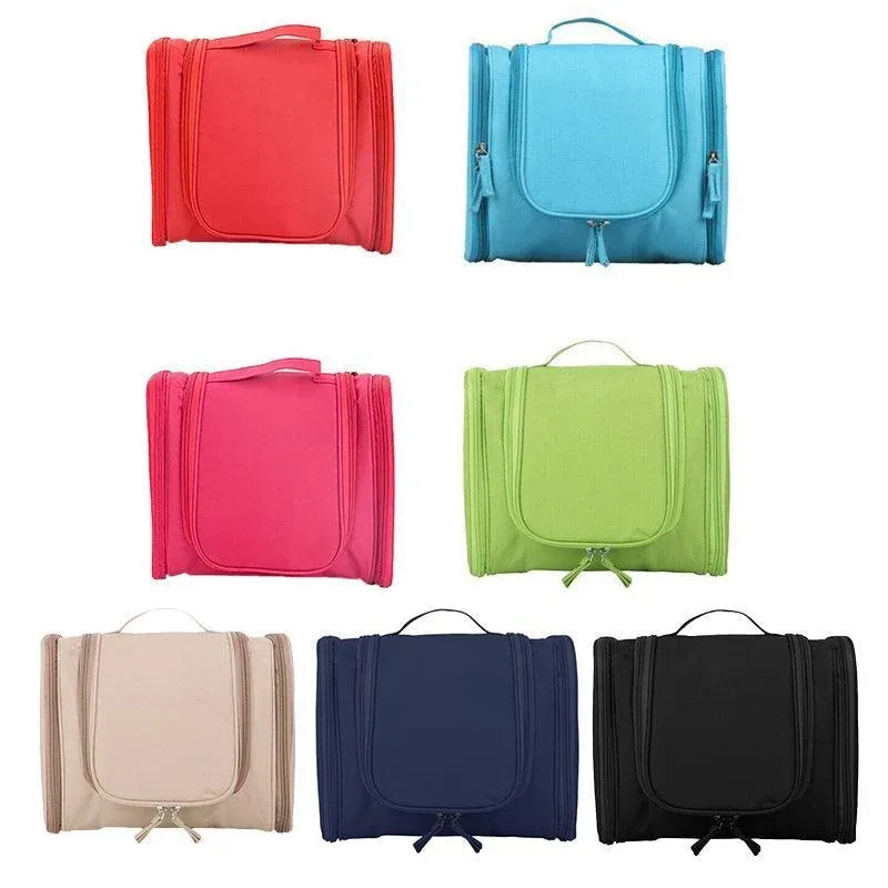 Makeup Bag Hanging Travel Toiletry Cosmetic Organizer Wash Bag Waterproof - Red view 3