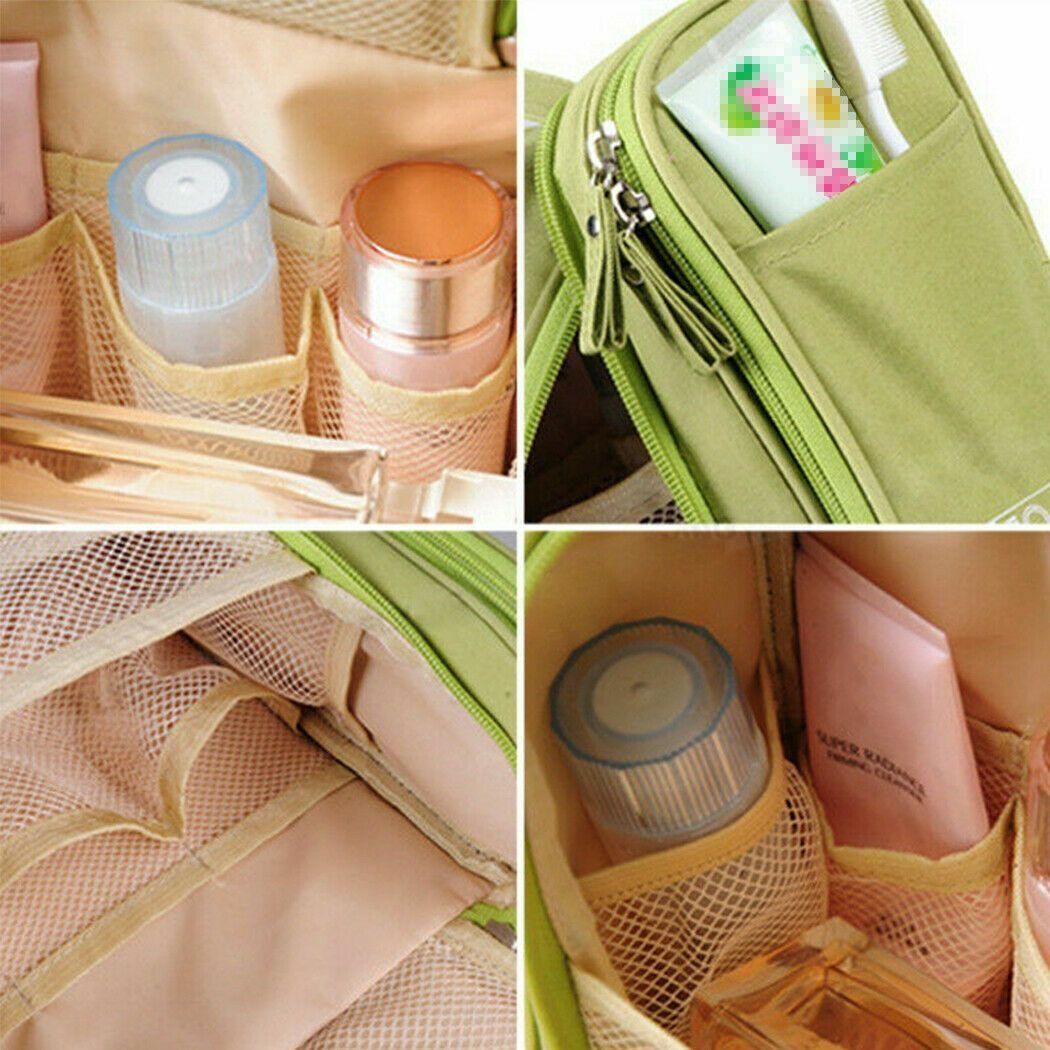 Makeup Bag Hanging Travel Toiletry Cosmetic Organizer Wash Bag Waterproof - Red view 15