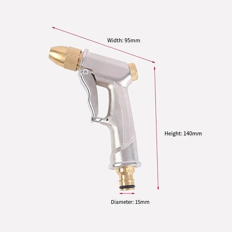 2Pcs High Pressure Water Spray Handle Nozzle Brass Garden Hose Pipe Lawn Car Wash view 4