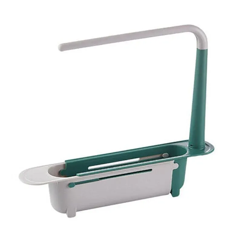 Telescopic Sink Rack Holder Expandable Storage Drain Basket Home Kitchen Tools — image 1