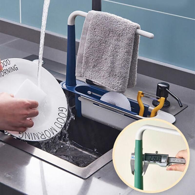 Telescopic Sink Rack Holder Expandable Storage Drain Basket Home Kitchen Tools view 9