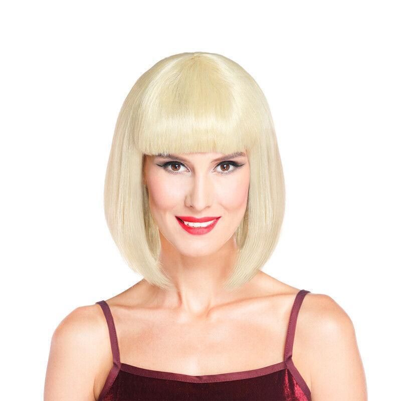 Short Bob Wig with Bangs for Women Synthetic Cosplay Party Hair in 14 Colours view 12
