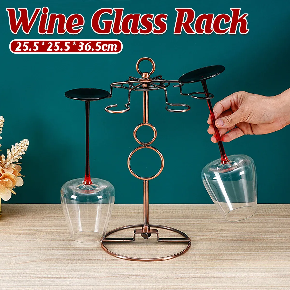 Wine Glass Rack Countertop Freestanding Stemware Rack Wine Glass Stand Racks — image 1
