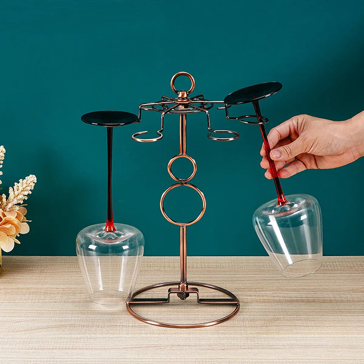 Wine Glass Rack Countertop Freestanding Stemware Rack Wine Glass Stand Racks view 10