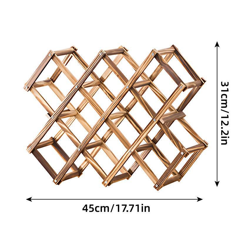 Wooden Wine Rack Display Shelf Stand for Home Bar Storage Wine Bottle Holder view 3