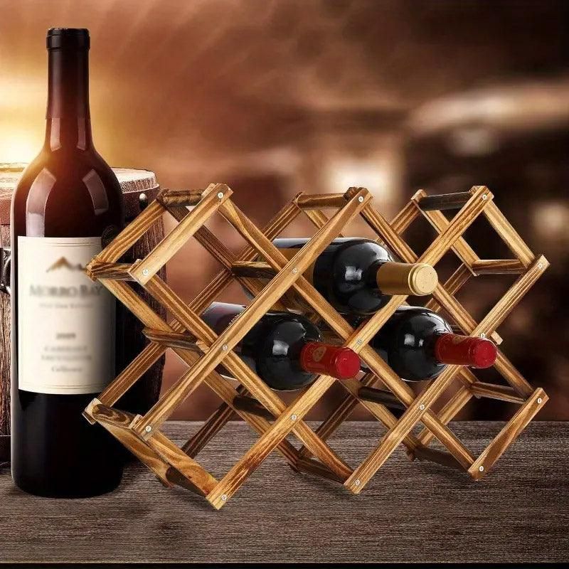 Wooden Wine Rack Display Shelf Stand for Home Bar Storage Wine Bottle Holder view 9