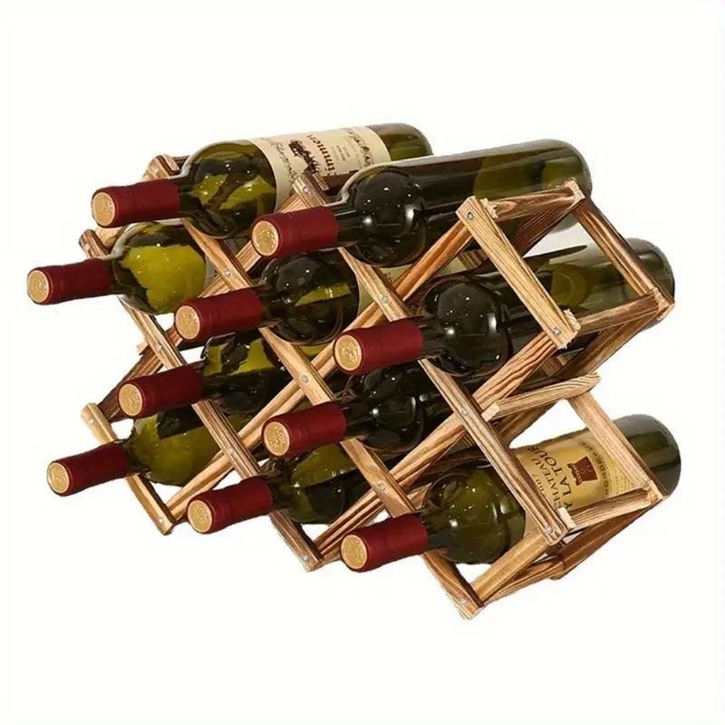 Wooden Wine Rack Display Shelf Stand for Home Bar Storage Wine Bottle Holder view 13