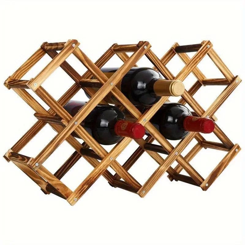 Wooden Wine Rack Display Shelf Stand for Home Bar Storage Wine Bottle Holder view 14