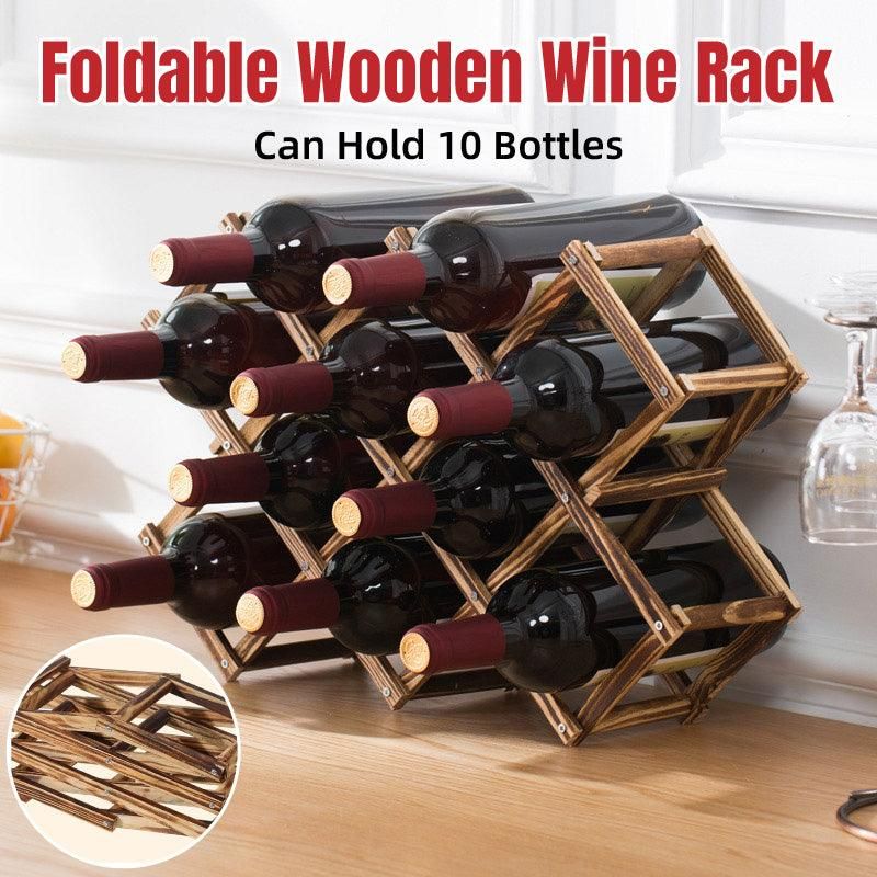 Wooden Wine Rack Display Shelf Stand for Home Bar Storage Wine Bottle Holder view 15