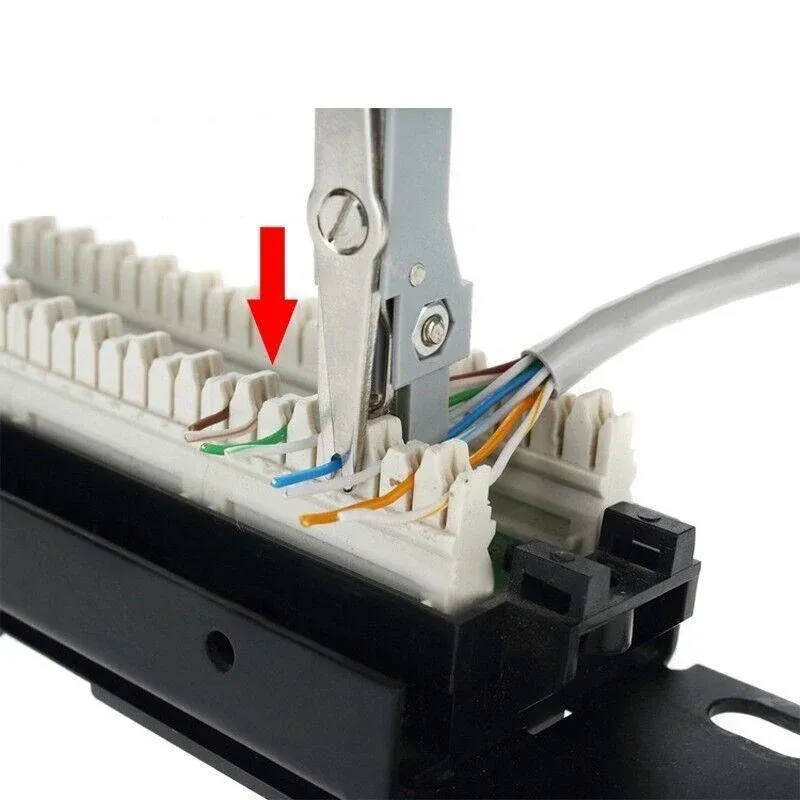 Network Cable Punch Down Tool with Hook and Blade for RJ45 RJ11 Cat5e Cat6 view 4