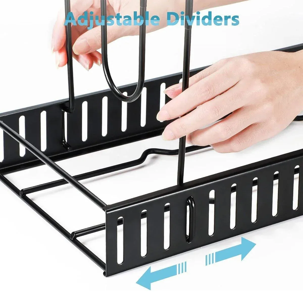 Adjustable Multi Layer Pot Lid Rack Vertical Storage Organizer Countertop Holder view 11