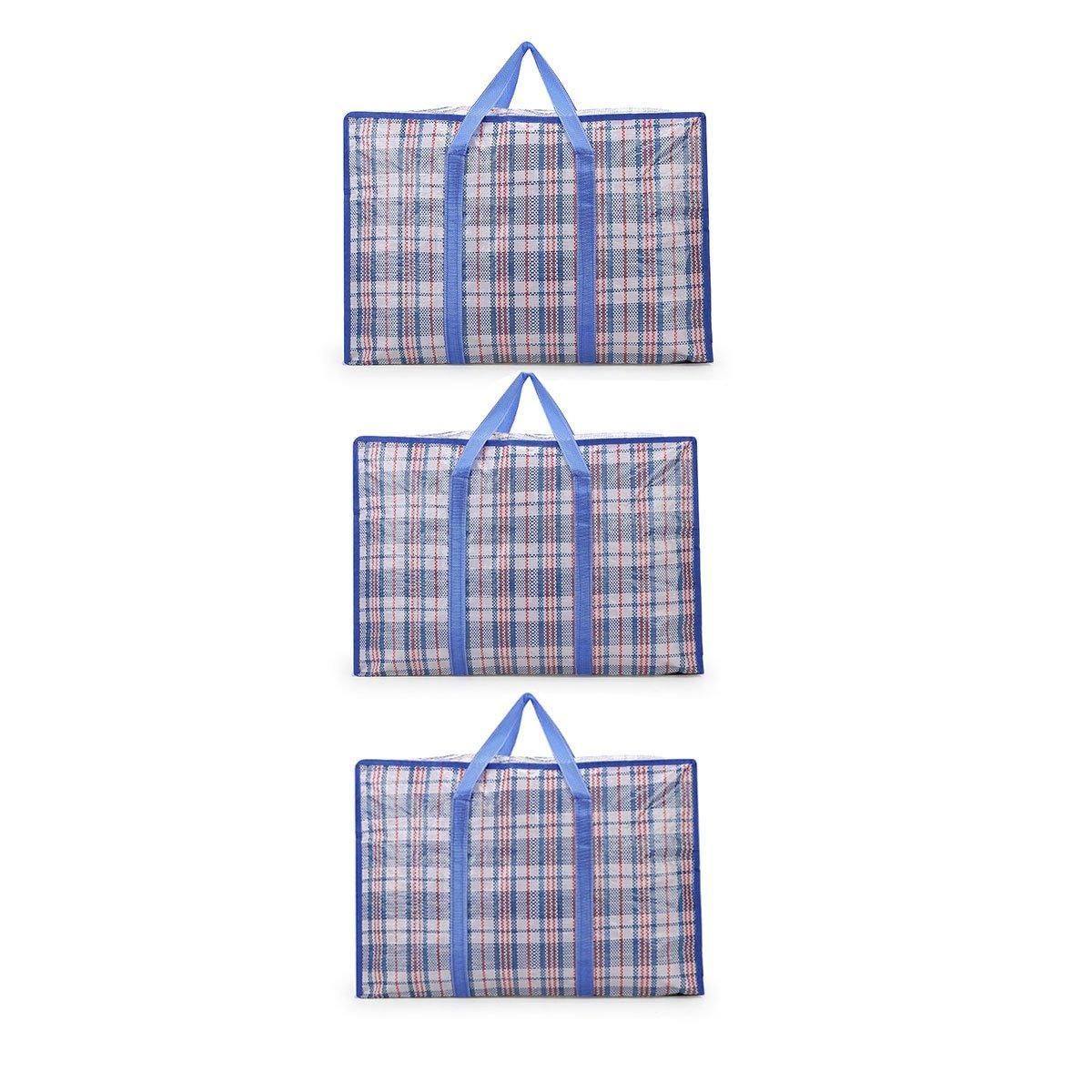 10PCS Large Waterproof Moving Packing Bags Woven Storage Luggage Quilt Bags view 3