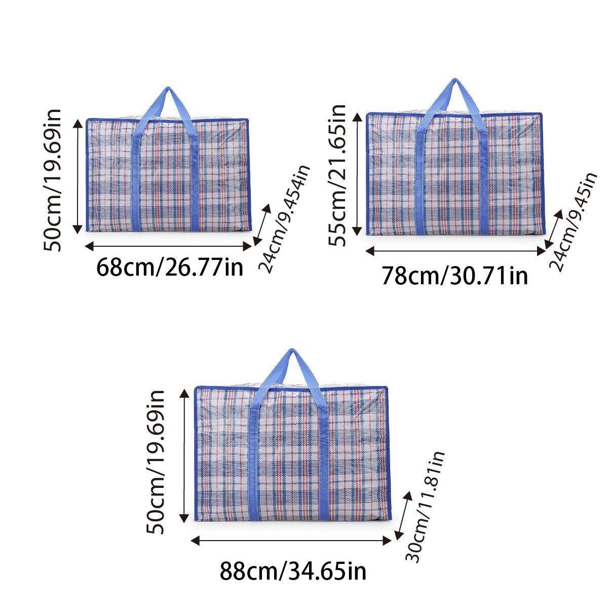 10PCS Large Waterproof Moving Packing Bags Woven Storage Luggage Quilt Bags view 4