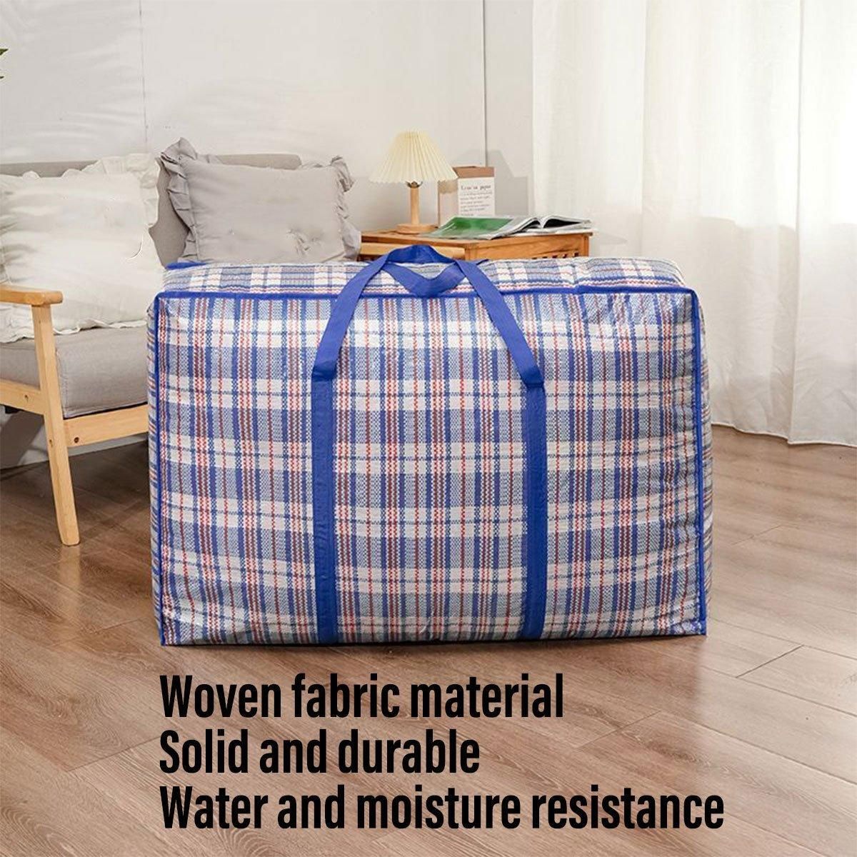 10PCS Large Waterproof Moving Packing Bags Woven Storage Luggage Quilt Bags view 6