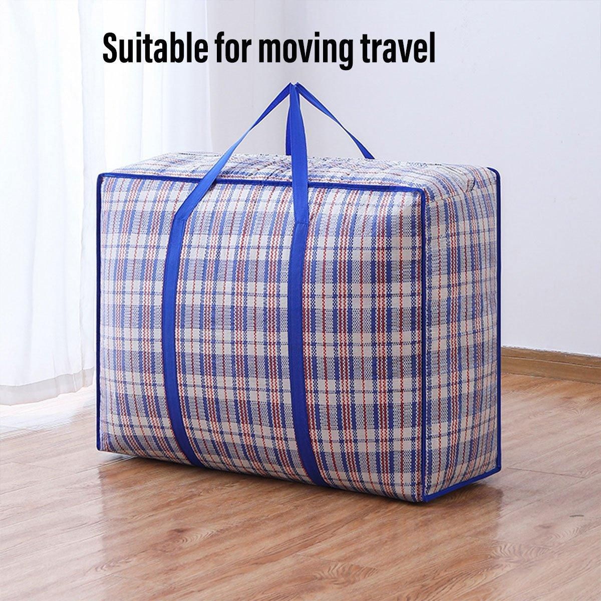 10PCS Large Waterproof Moving Packing Bags Woven Storage Luggage Quilt Bags view 9