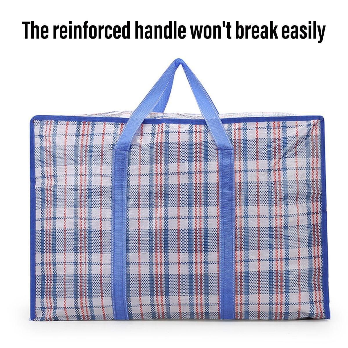 10PCS Large Waterproof Moving Packing Bags Woven Storage Luggage Quilt Bags view 11