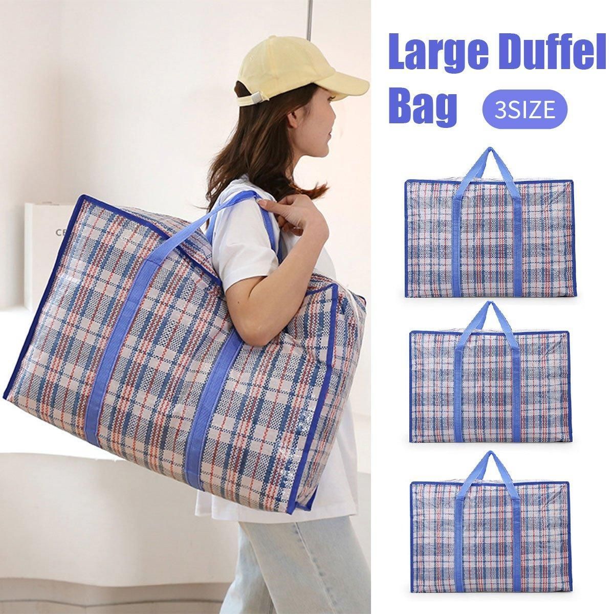 10PCS Large Waterproof Moving Packing Bags Woven Storage Luggage Quilt Bags view 14