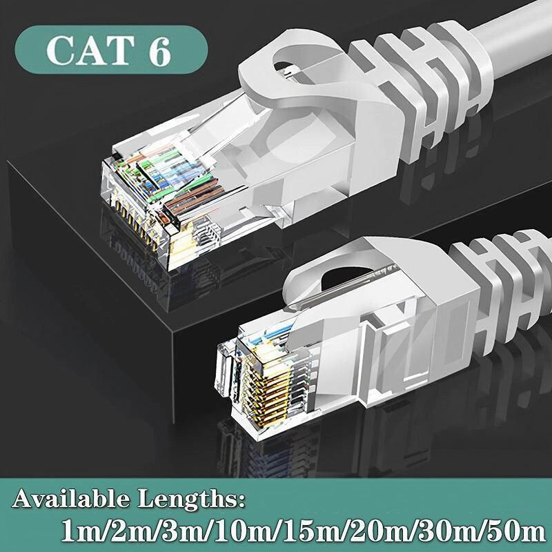 Fast Ethernet Network Cable CAT6 1000Mbps Internet RJ45 1 2 3 10 15 20 30 50m - 2M view 2