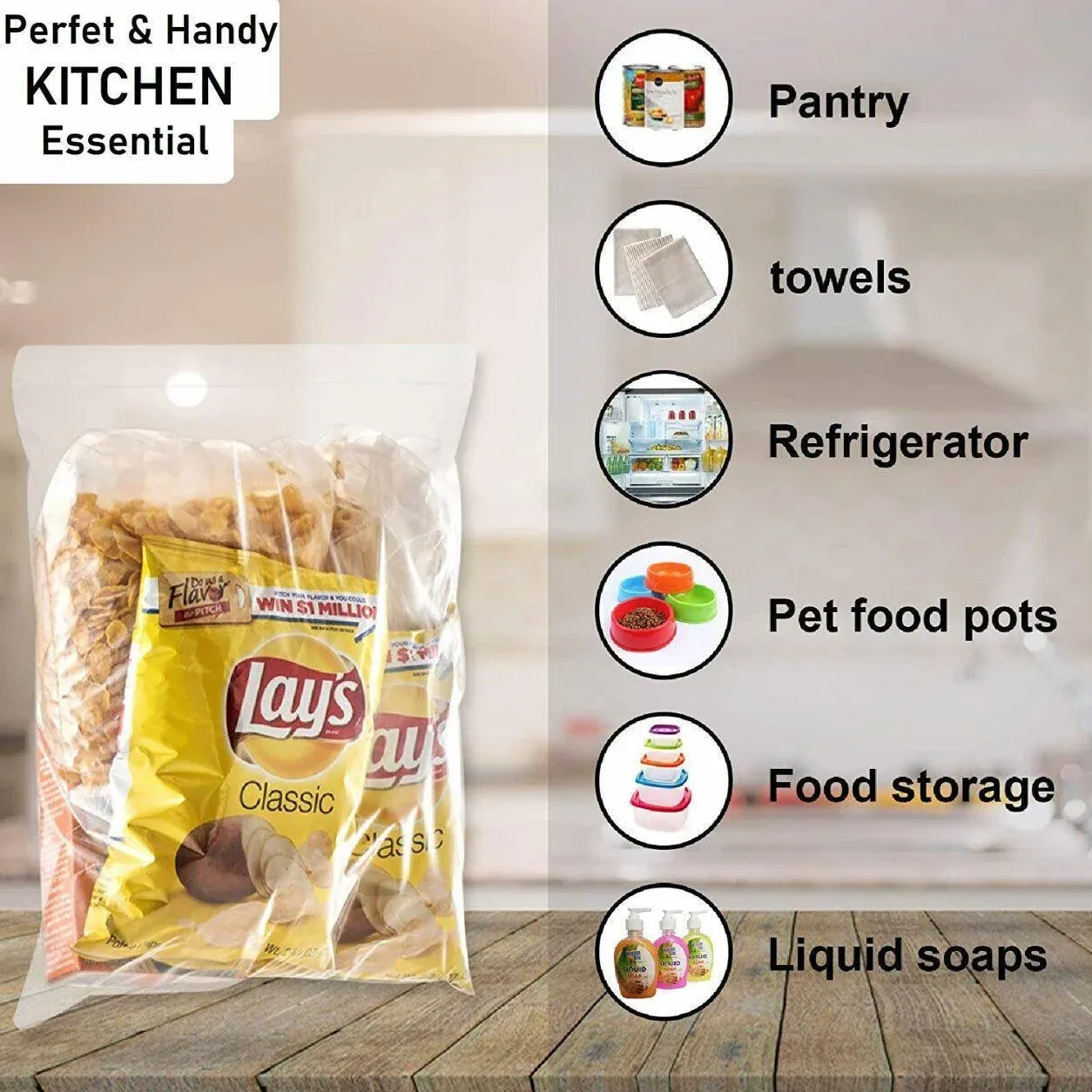 10/100PCS Thick Resealable Ziplock Bags in 12 Sizes Zip Lock Plastic Bags view 9