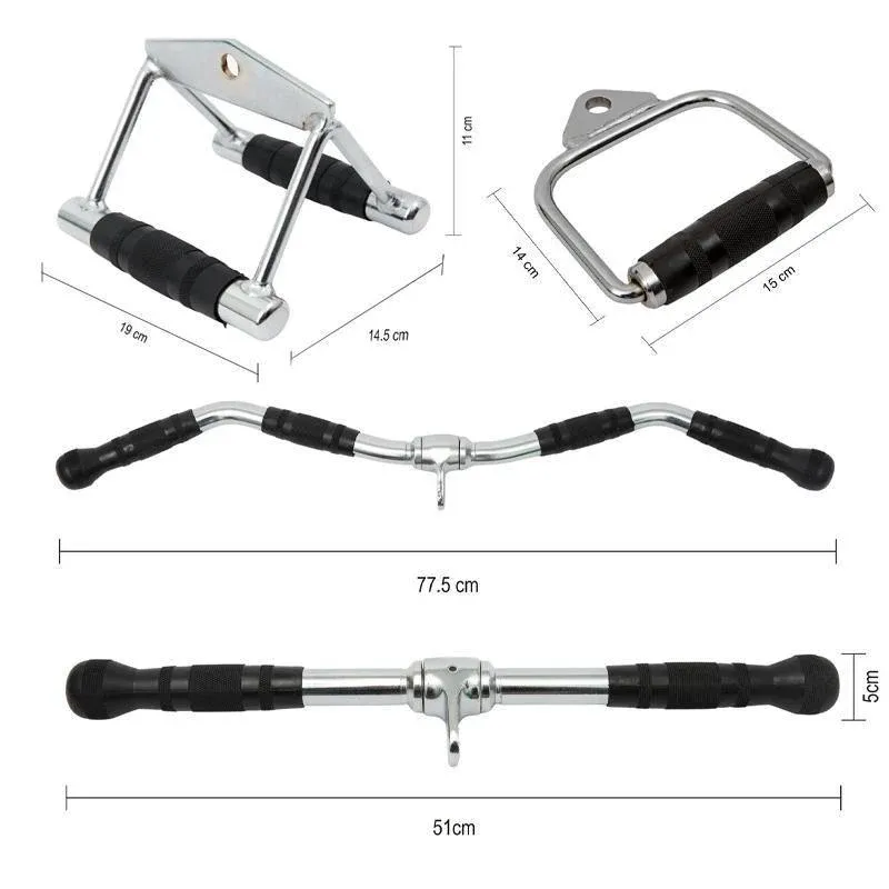 Tricep Press-Down Bar - Cable Pulley Attachment LAT Pull Down (1 Piece) view 12