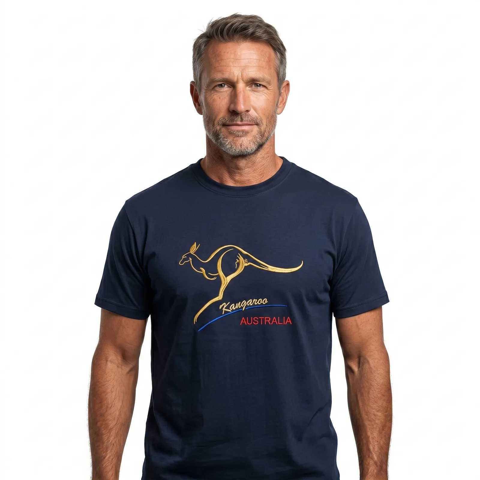 Adult Australian Kangaroo T Shirt Australia Day 100% Cotton Souvenir Tee Top view 5