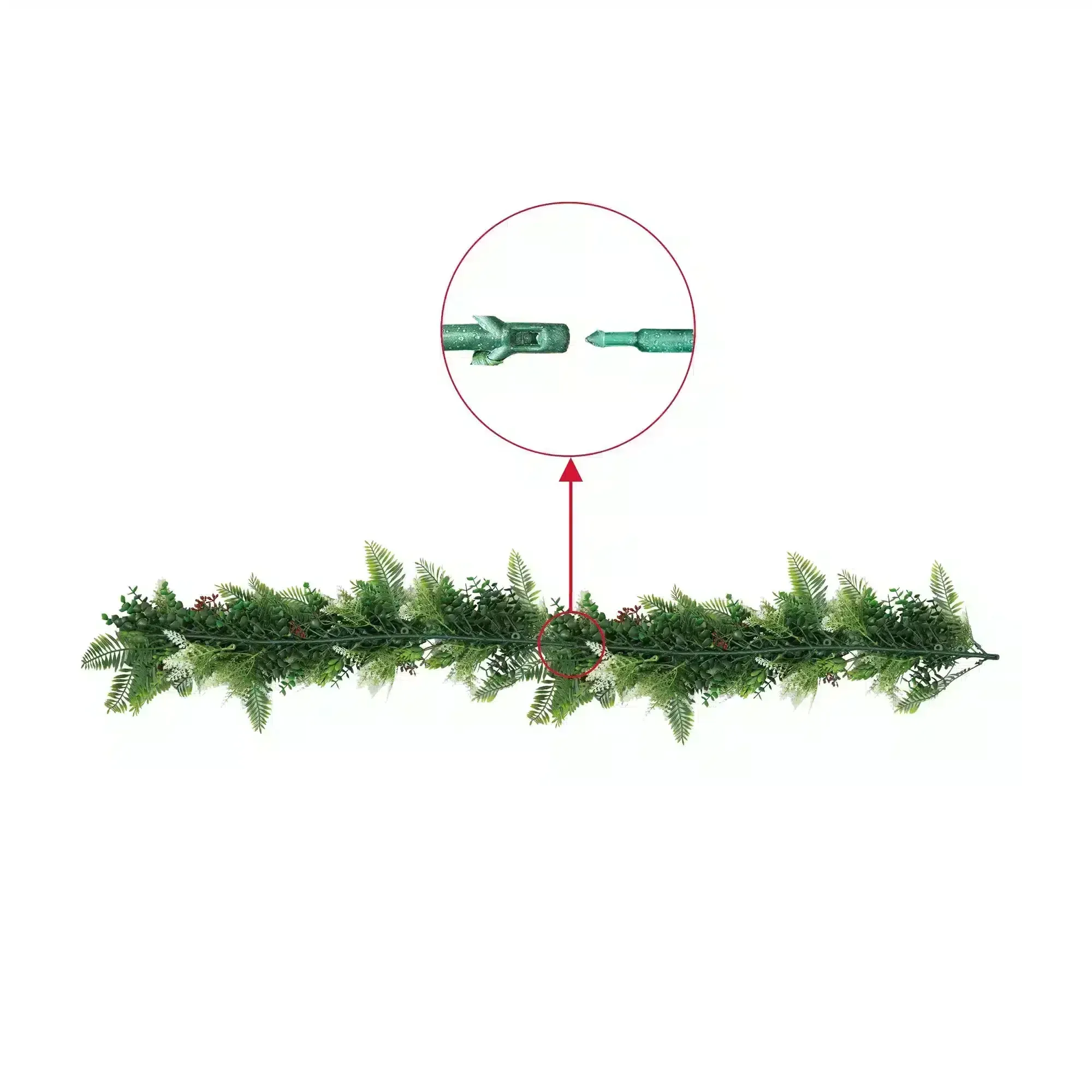 Artificial Extendable Hanging Christmas Garland UV Resistant 55cm view 5