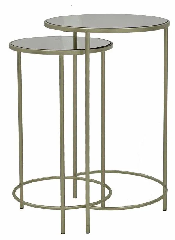 Set 2 Sally Glass Side Table 65cm