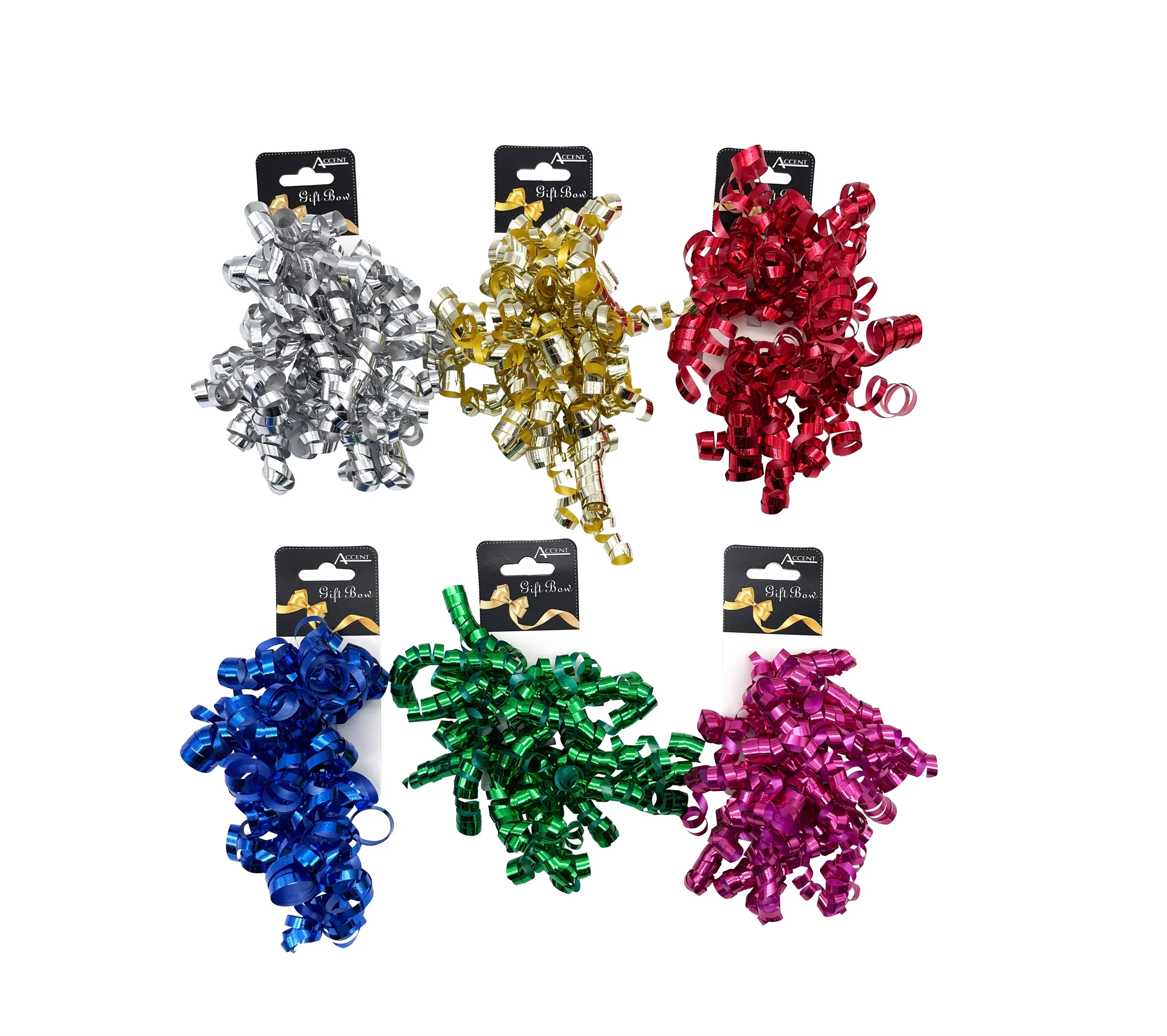 bulk 24 Metallic Curling Ribbon Assort Cols