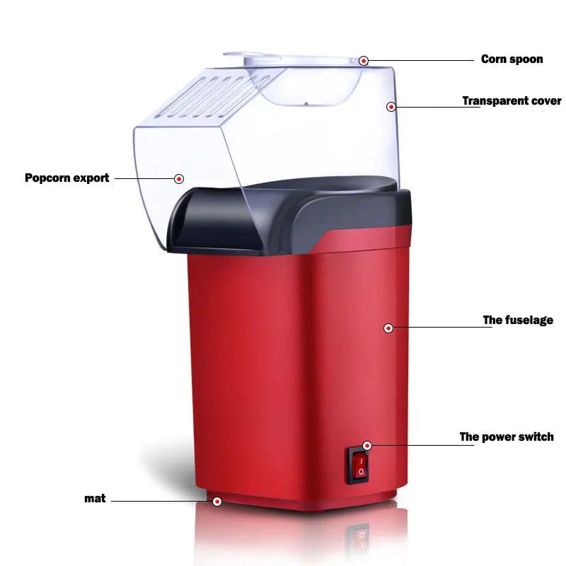 Automatic Hot Air Pop Corn Maker Machine view 2